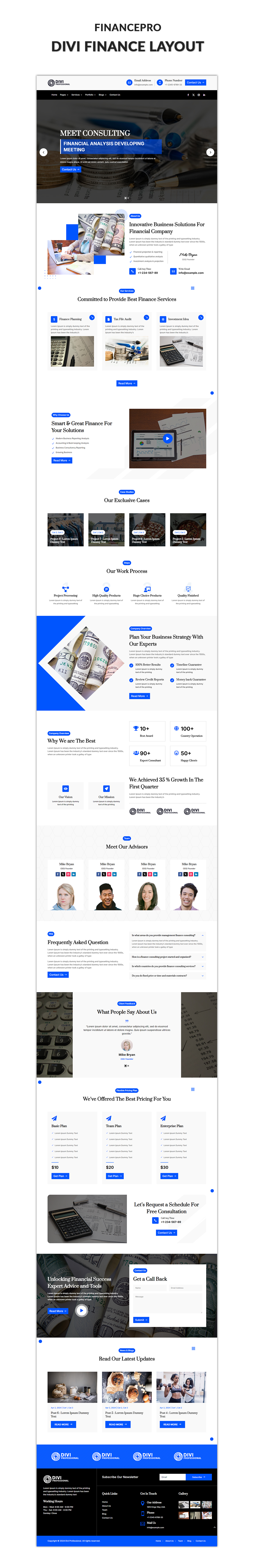 Divi Finance Layout 