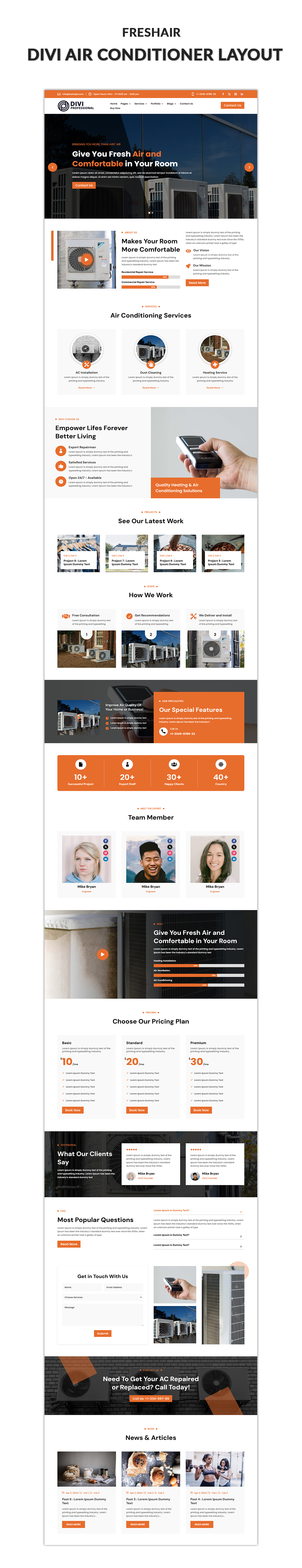 Divi Air Conditioner Layout Divi Air Conditioner Layout