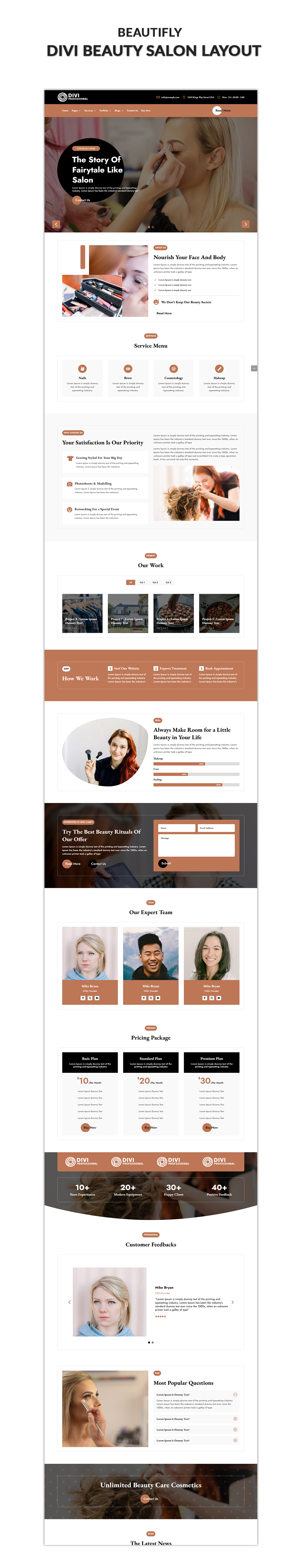Divi Beauty Salon Layout Divi Beauty Salon Layout