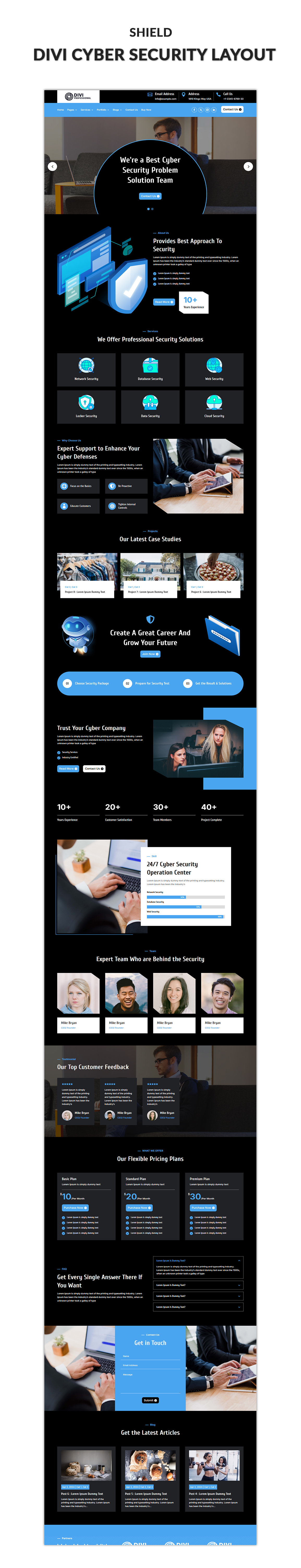 03 Divi Cyber Security Layout Showcase Divi Agriculture Layout