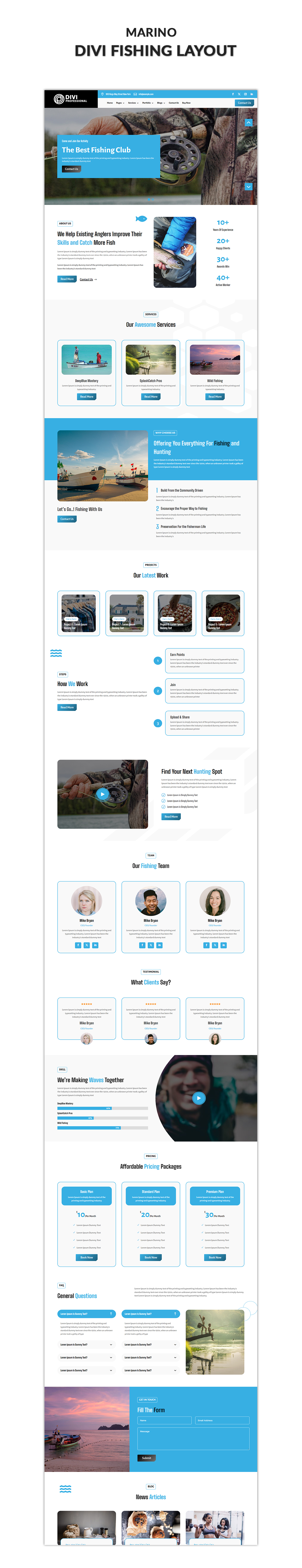 Divi Fishing Layout Divi Fishing Layout