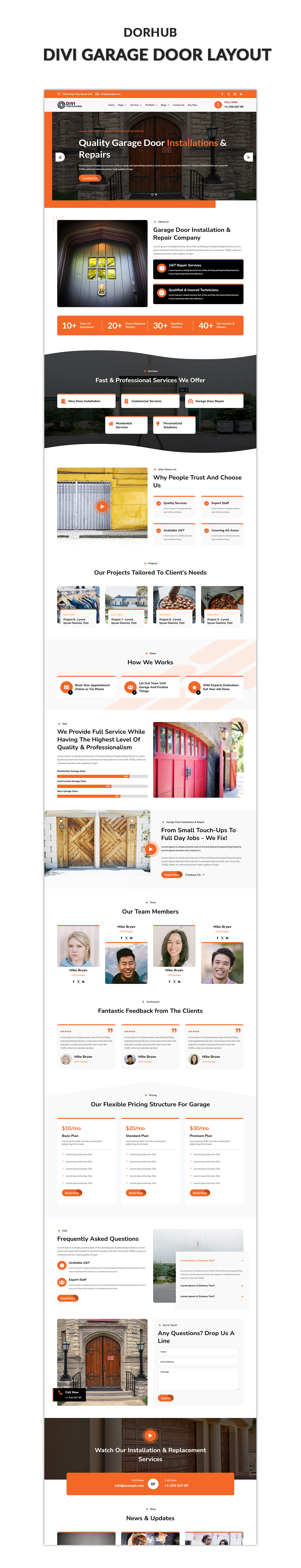 03 Divi Garage Door Layout Showcase Divi Beauty Salon Layout