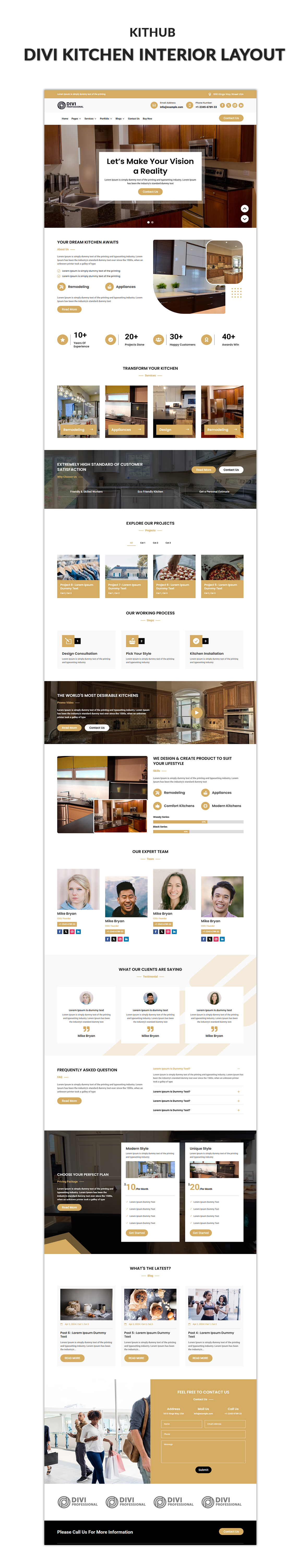 03 Divi Kitchen Interior Layout Showcase Divi Fishing Layout
