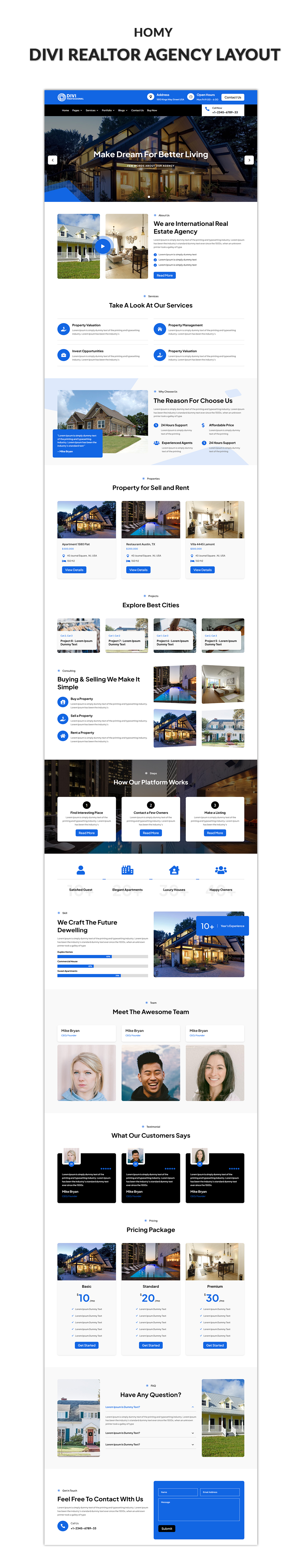 Divi Realtor Agency Layout Divi Realtor Agency Layout
