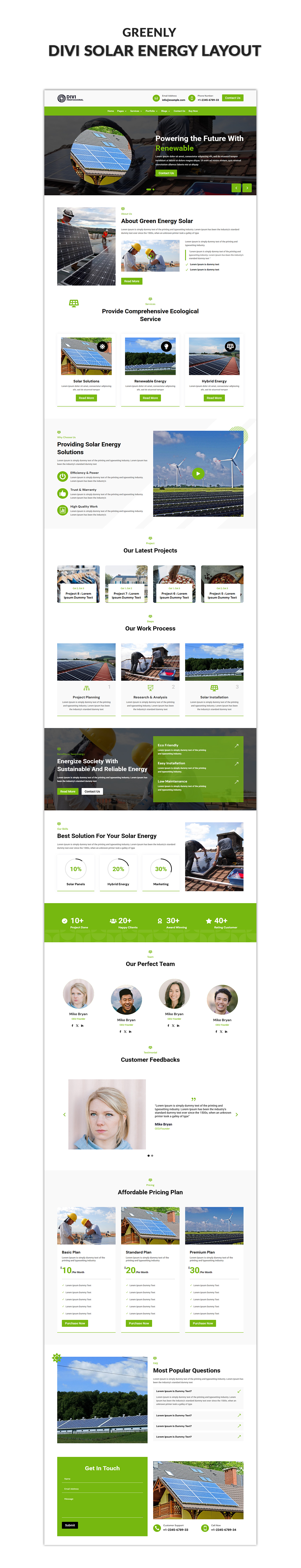 Divi Solar Energy Layout Divi Solar Energy Layout