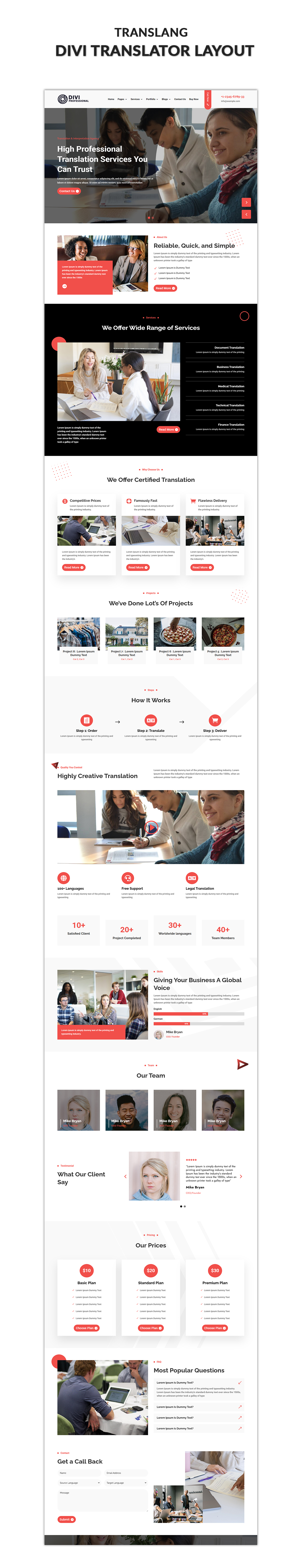 Divi Translator Layout Divi Translator Layout