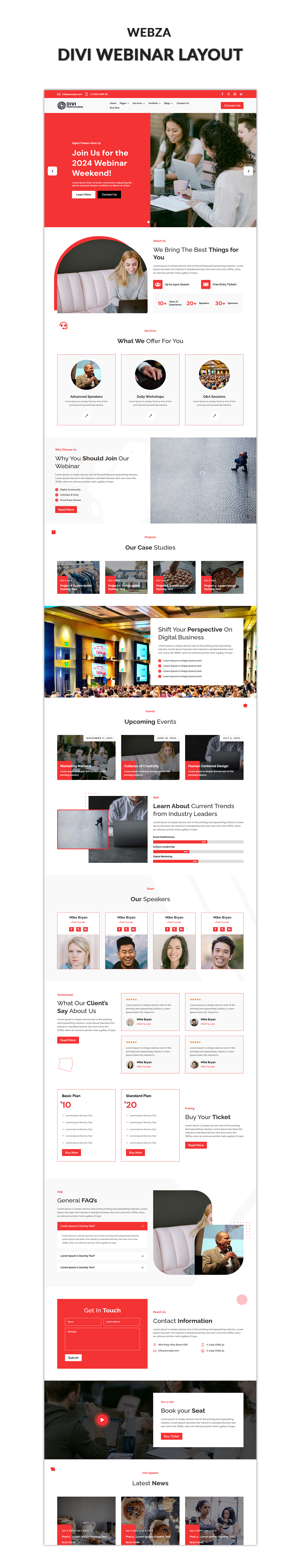 03 Divi Webinar Layout Showcase Divi Construction Layout