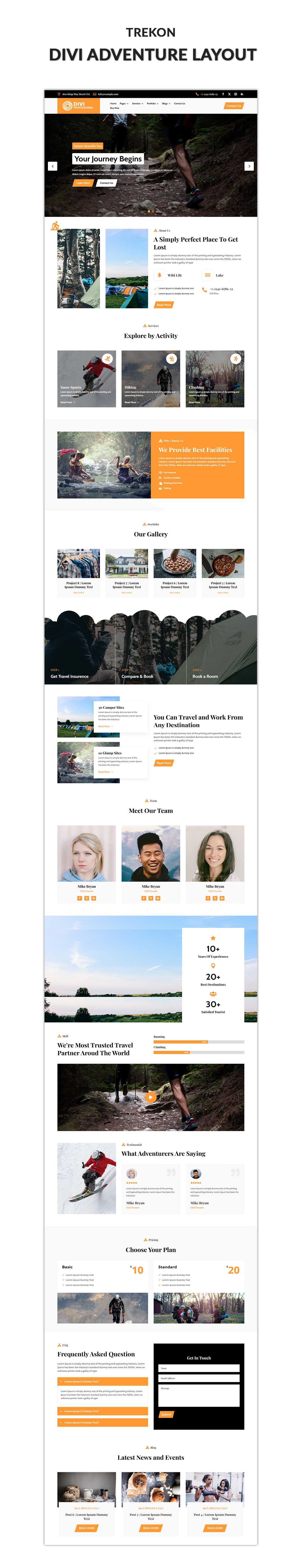 03 Divi Adventure Layout Showcase Roofing Services Pro Divi Layout