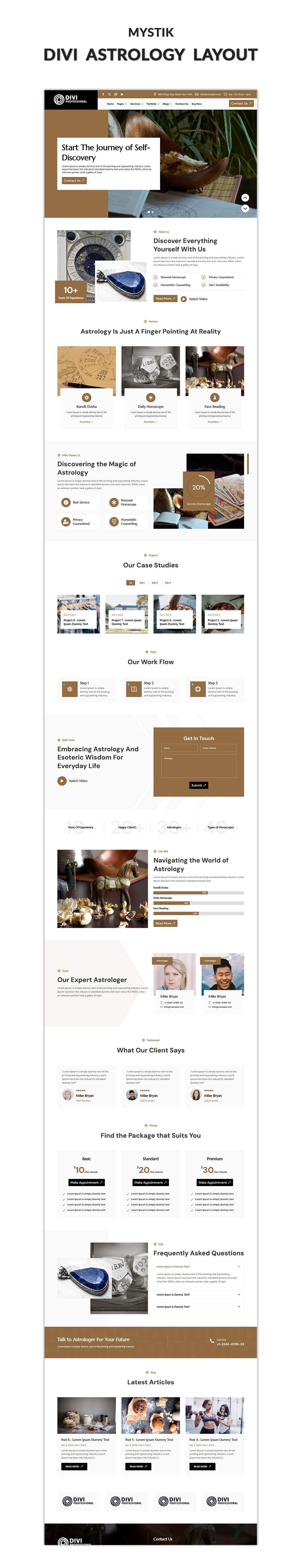 03 Divi Astrology Layout Showcase Blogger Pro Divi Layout