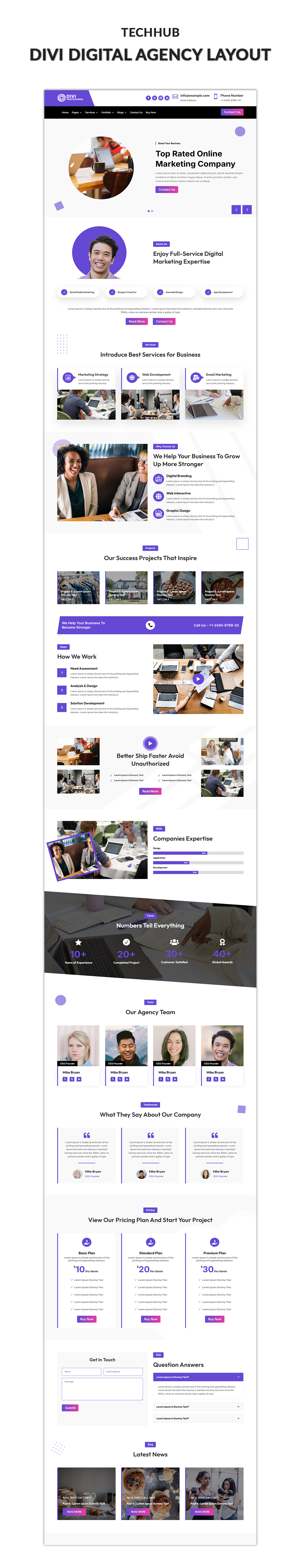 03 Divi Digital Agency Layout Showcase Divi Fishing Layout