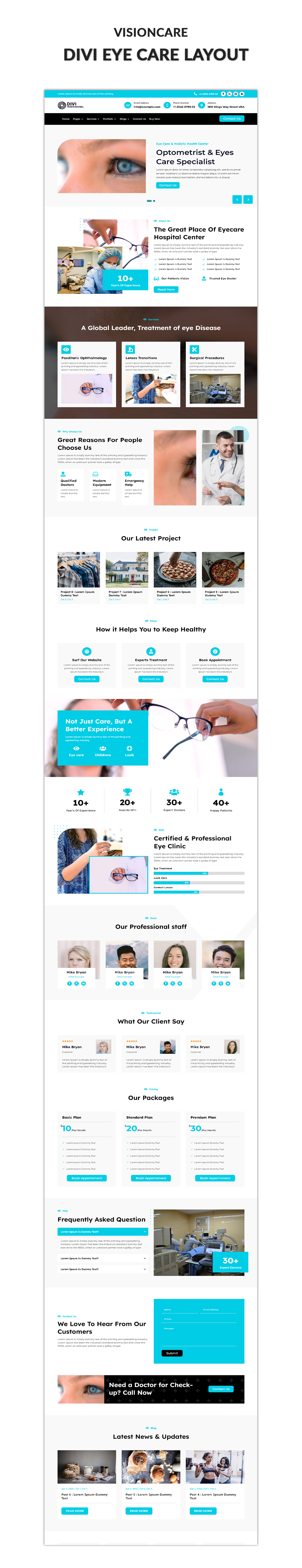 03 Divi Eye Care Layout Showcase Security Guard Pro Divi Layout