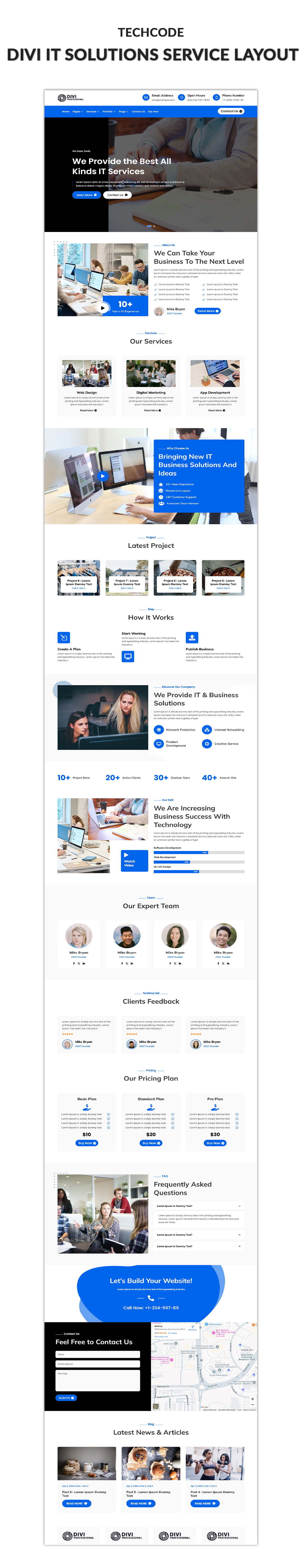 Techcode - IT Solutions Service Divi Layout Techcode - IT Solutions Service Divi Layout
