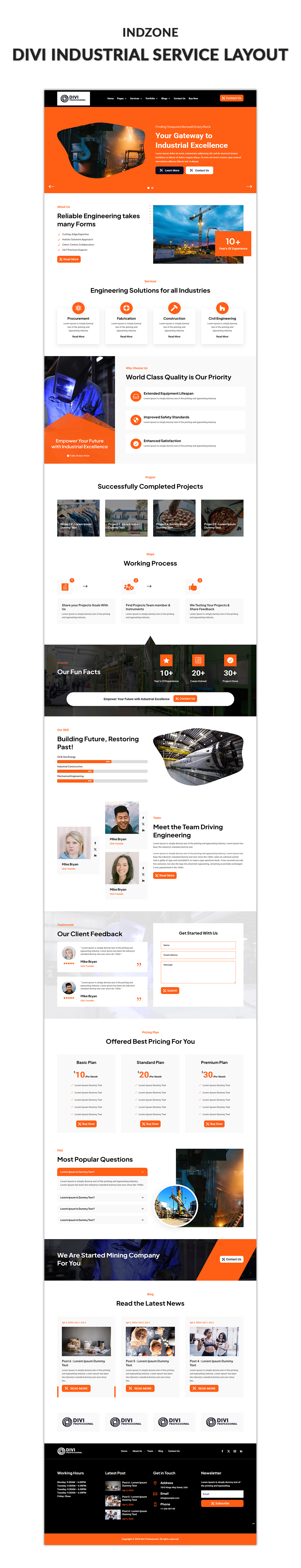 03 Divi Industrial Service Layout Showcase Kindergarten Pro Divi Layout