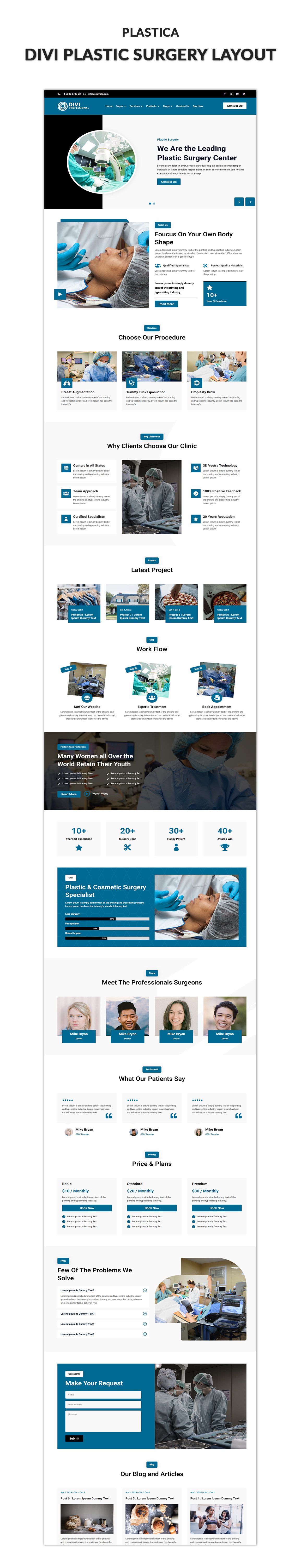 03 Divi Plastic Surgery Layout Showcase Kindergarten Pro Divi Layout