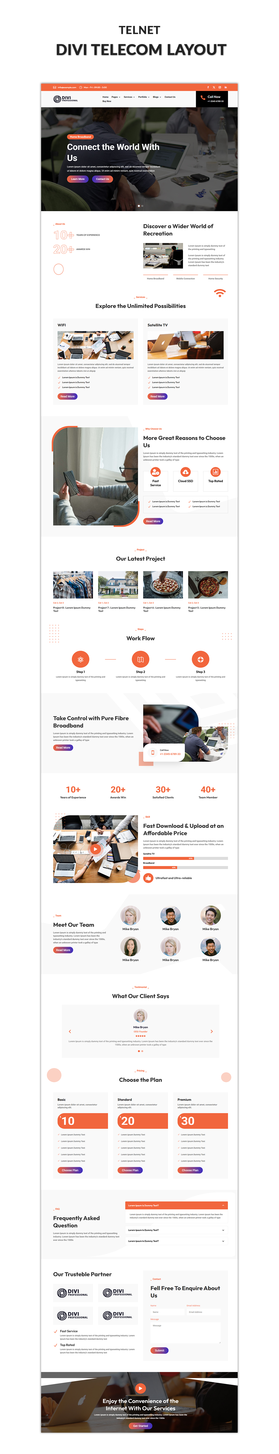 03 Divi Telecom Layout Showcase Divi Beauty Salon Layout