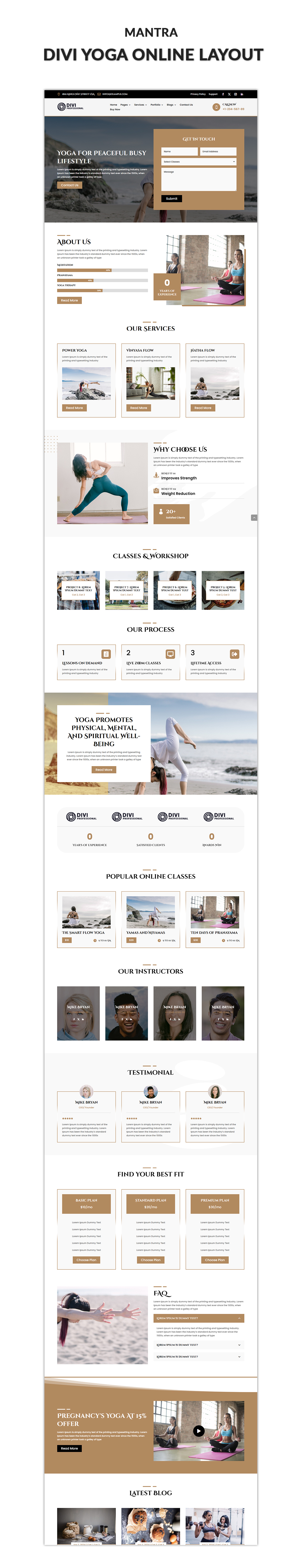 03 Divi Yoga Online Layout Showcase Fire Services Divi Layout