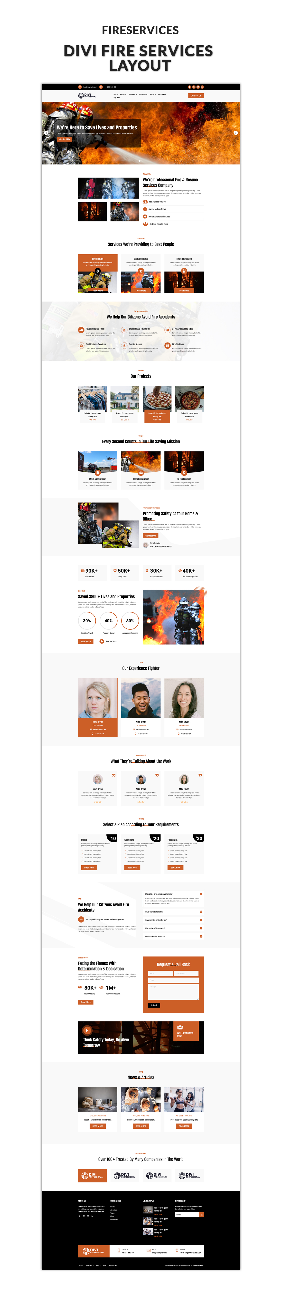 Fire Services Divi Layout Fire Services Divi Layout