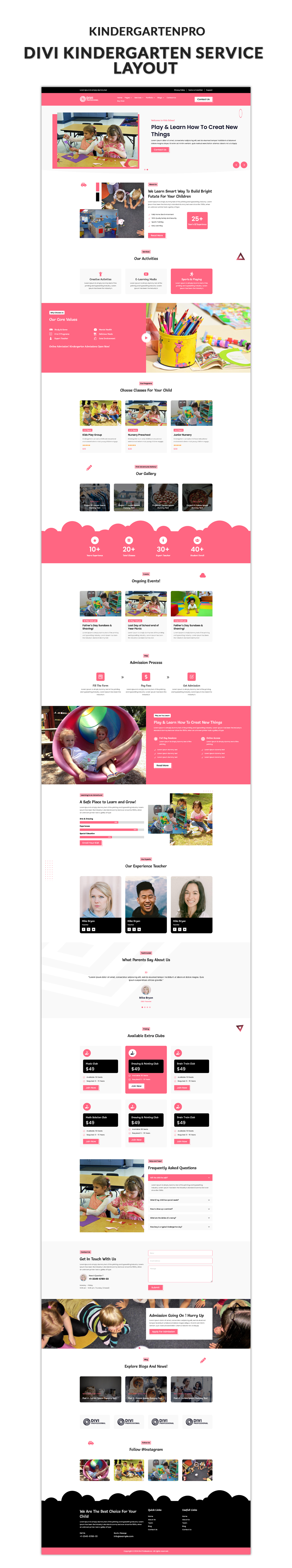 Kindergarten Pro Divi Layout Kindergarten Pro Divi Layout